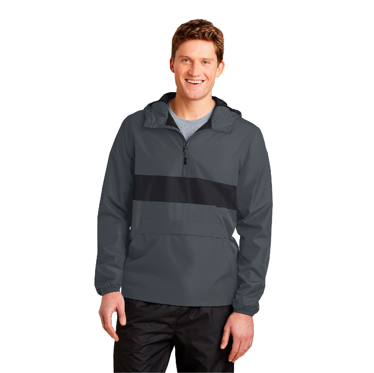 SportTek® Zipped Pocket Anorak accessline