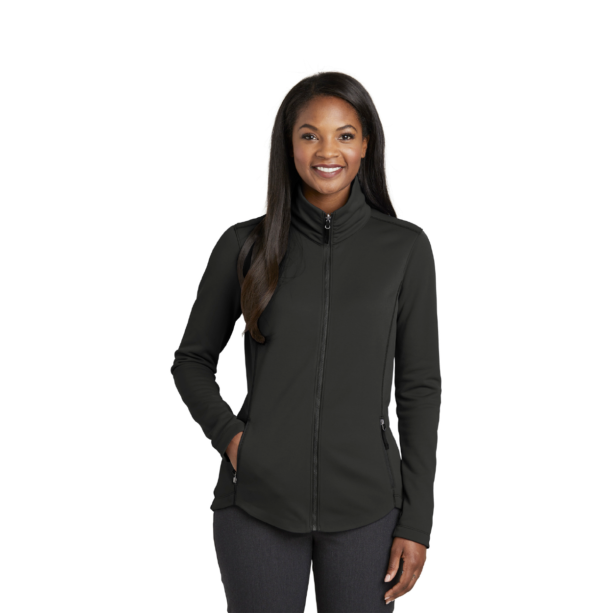 thumbnail image 2 of Port Authority Ladies Smooth Fleece Jacket - Collective Series With Zip-In Compatibility 2 of 14