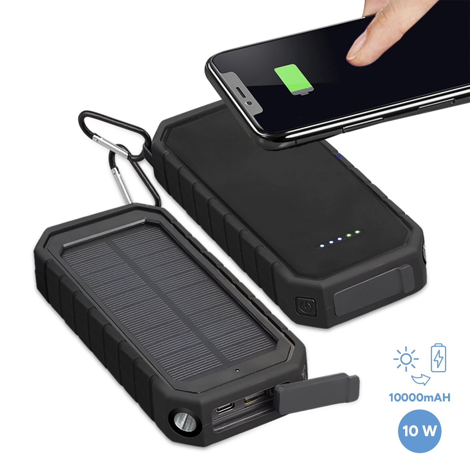 Hercules IPX5 Wireless Solar Power Bank 10000 2