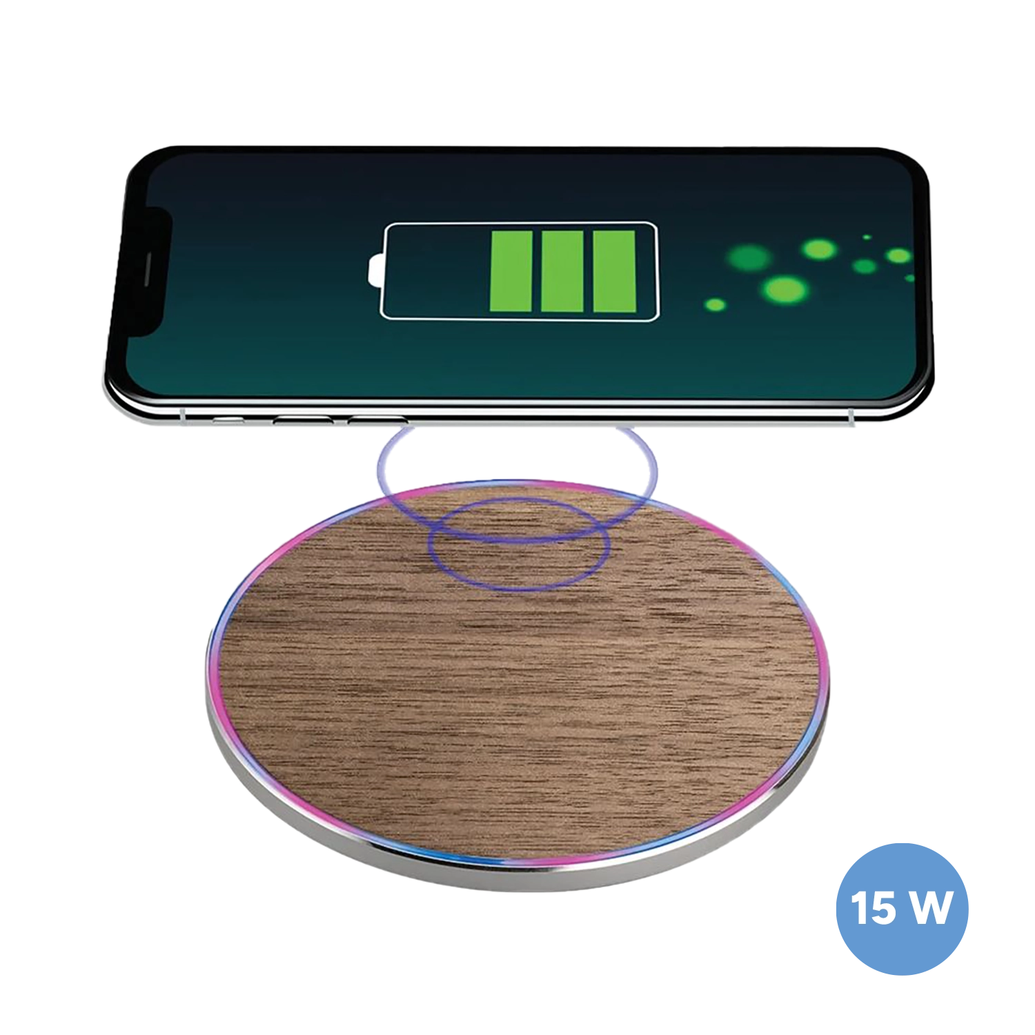 Taurus Walnut 15W Qi Wireless Charger 2