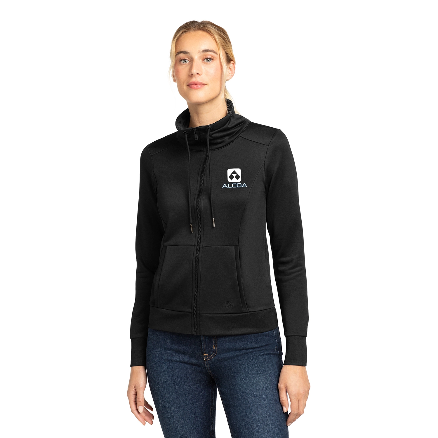 New Era Women's Performance Terry Embroidered Full-Zip Cowl