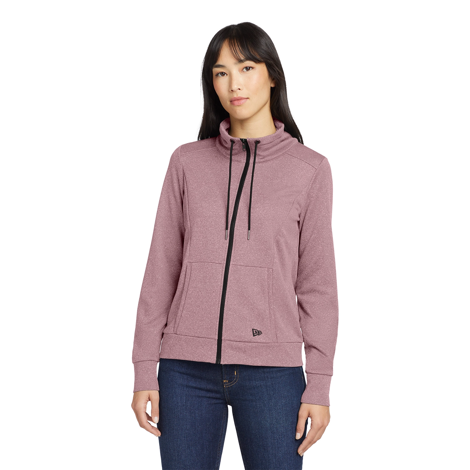 New Era Women’s Performance Terry Embroidered Full-Zip Cowl 3