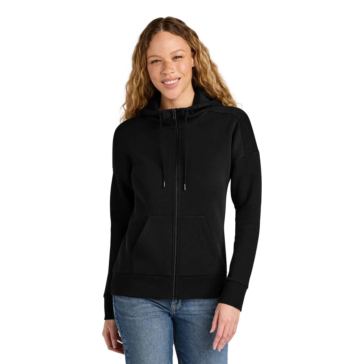 District Decorated Women’s Perfect Weight Fleece Drop Shoulder Full-Zip Hoodie 5