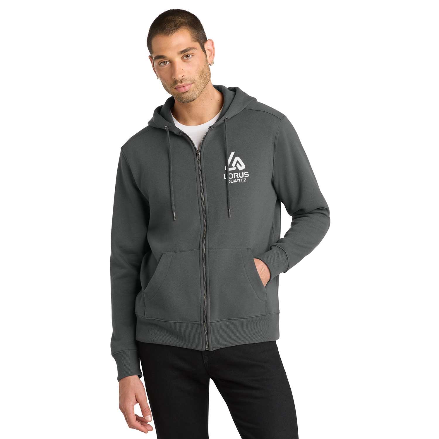 District Decorated Perfect Weight Fleece Full-Zip Hoodie