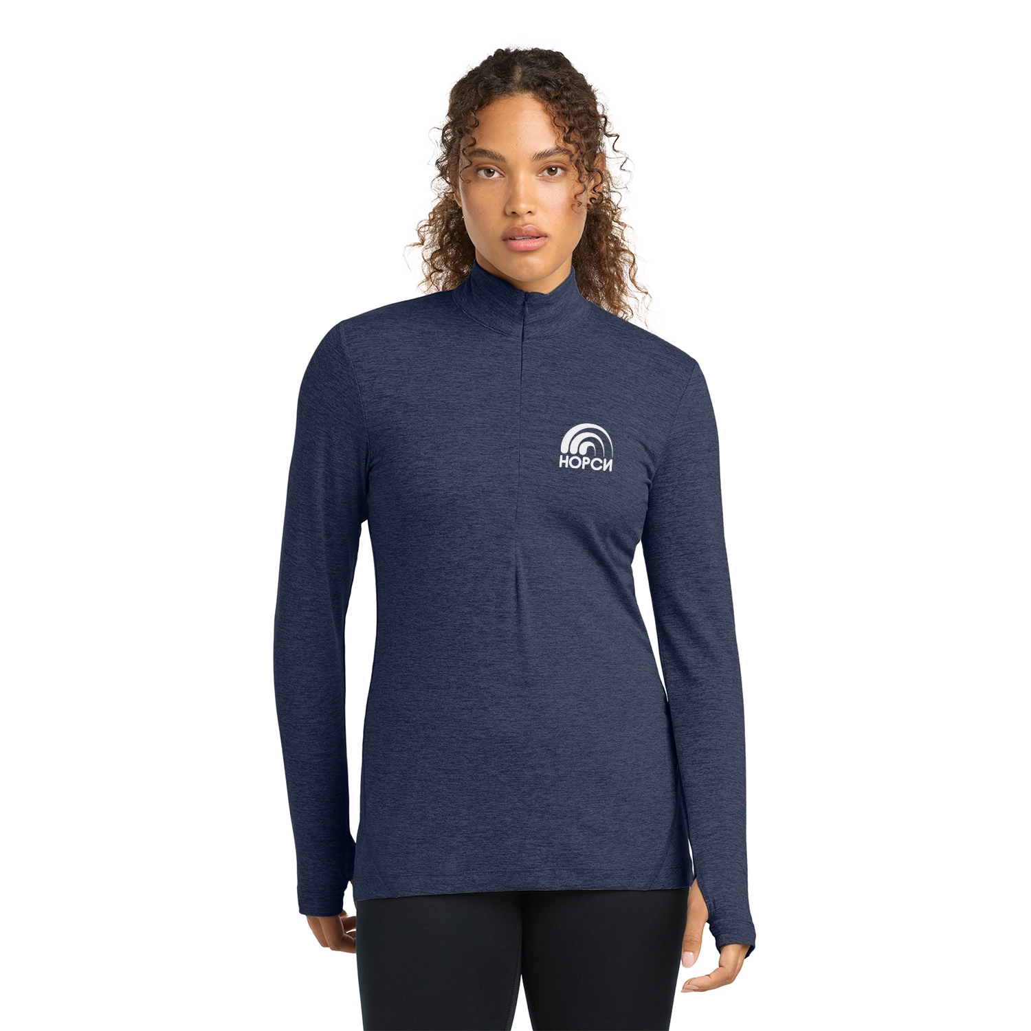 Sport-Tek Women's Exchange 1.5 Long Sleeve Embroidered 1/2-Zip