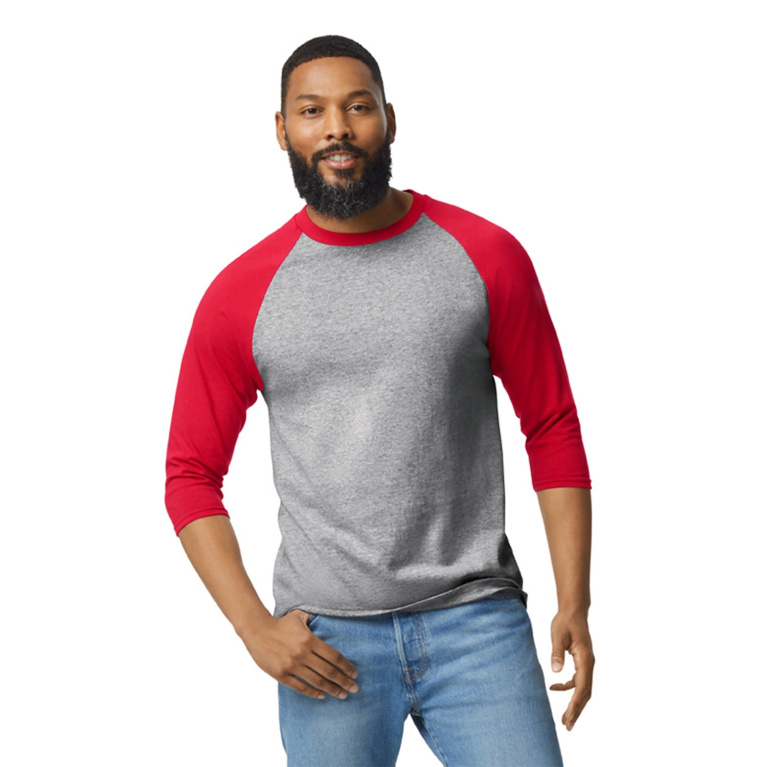 Gildan Decorated Heavy Cotton 3/4-Sleeve Raglan T-Shirt 4