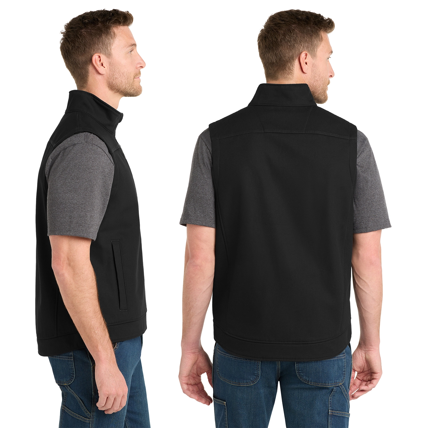 CornerStone Duck Bonded Soft Shell Embroidered Vest 2