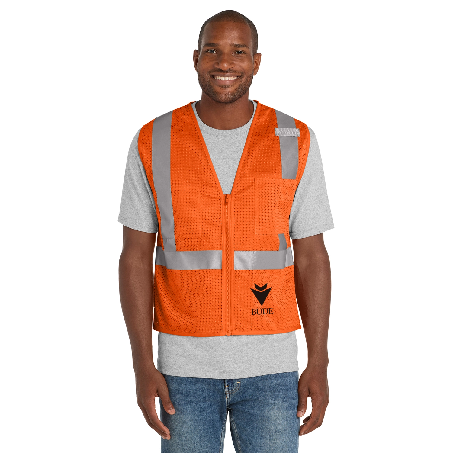 CornerStone Decorated ANSI 107 Class 2 Mesh Zippered Vest