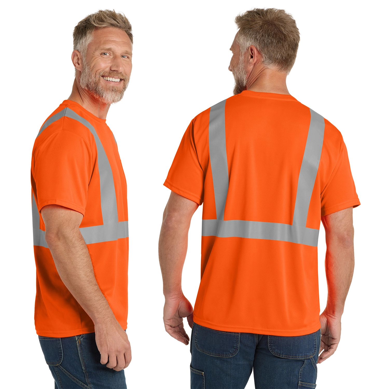 CornerStone Decorated ANSI 107 Class 2 Mesh Tee 2