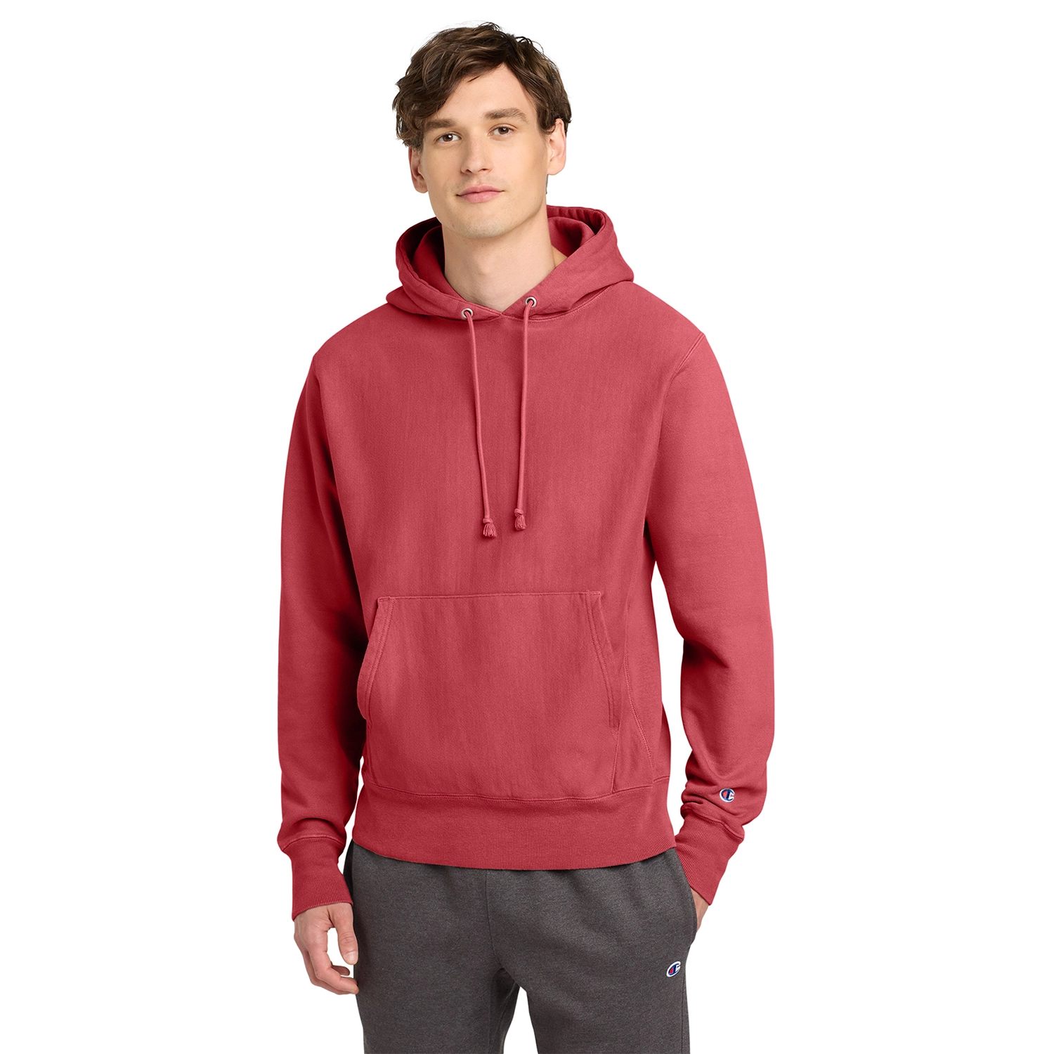 Champion Decorated Reverse Weave Garment-Dyed Hooded Sweatshirt 5