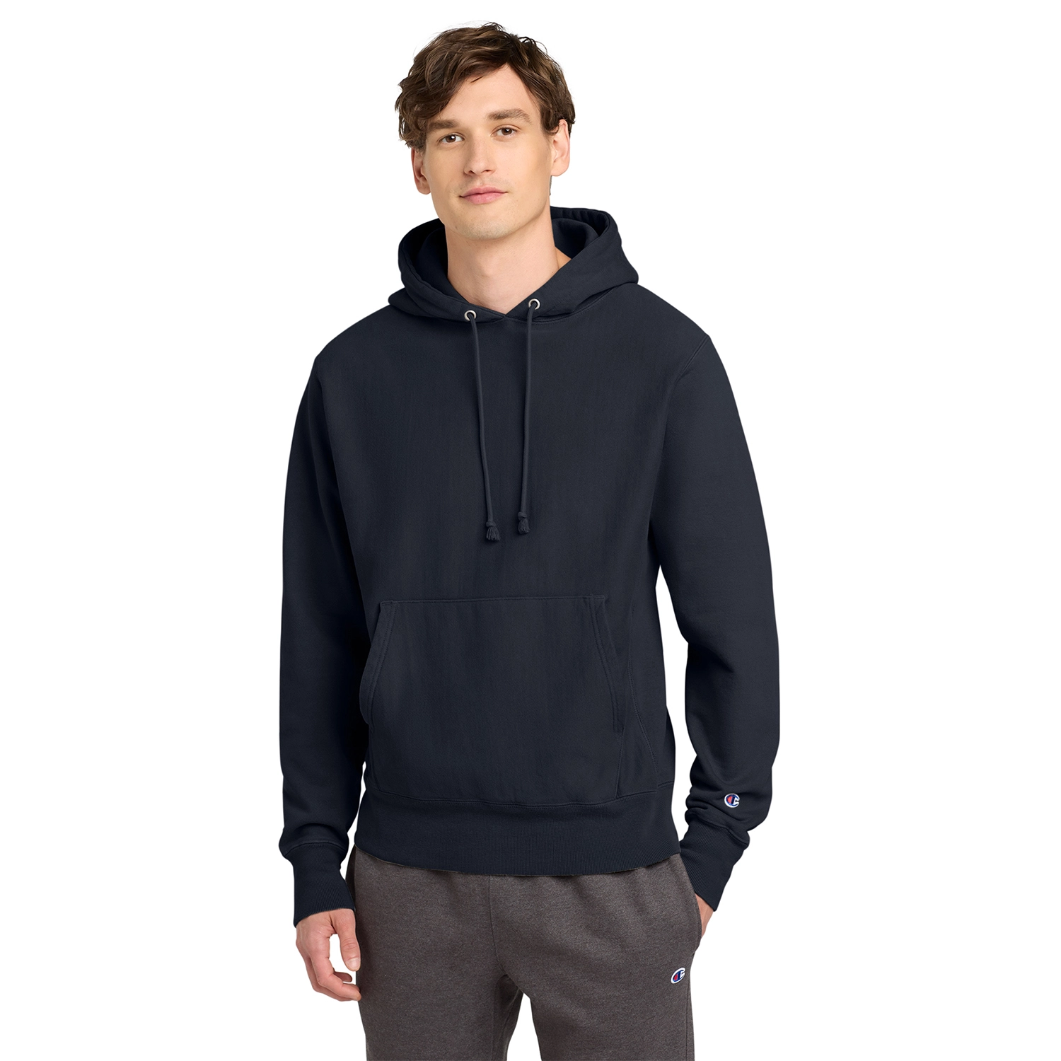 Champion Decorated Reverse Weave Garment-Dyed Hooded Sweatshirt 6