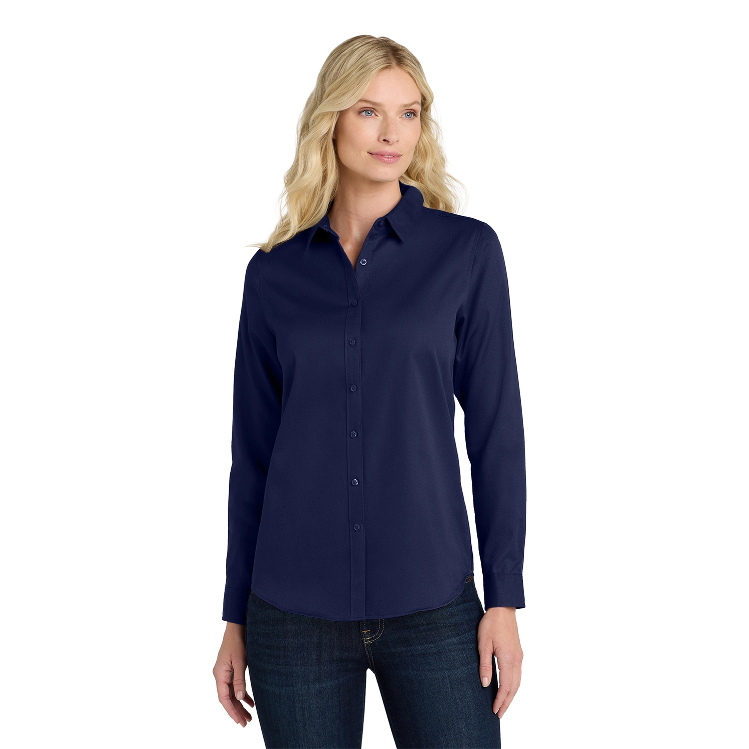 Port Authority Women’s Long Sleeve SuperPro Embroidered React Twill Shirt 11