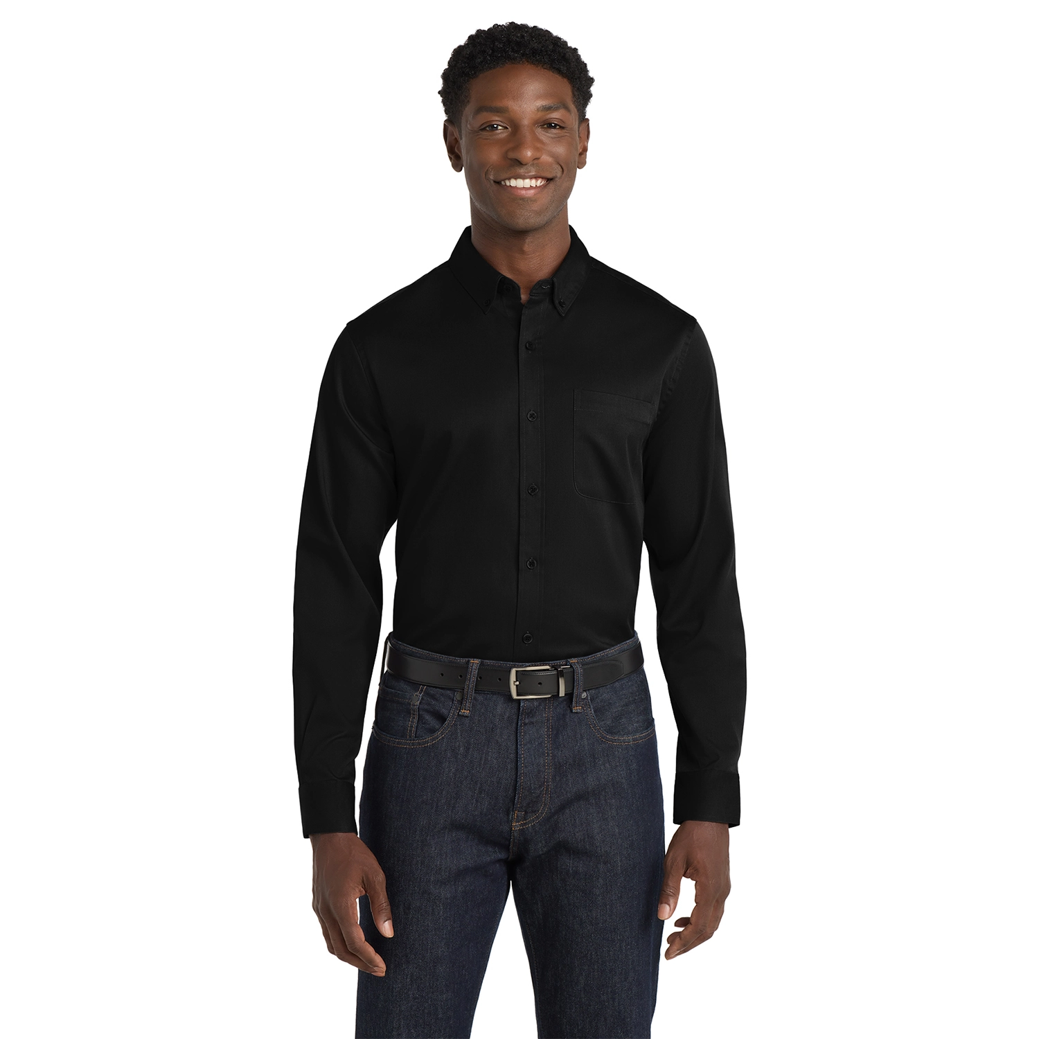 Port Authority Long Sleeve SuperPro React Embroidered Twill Shirt 5