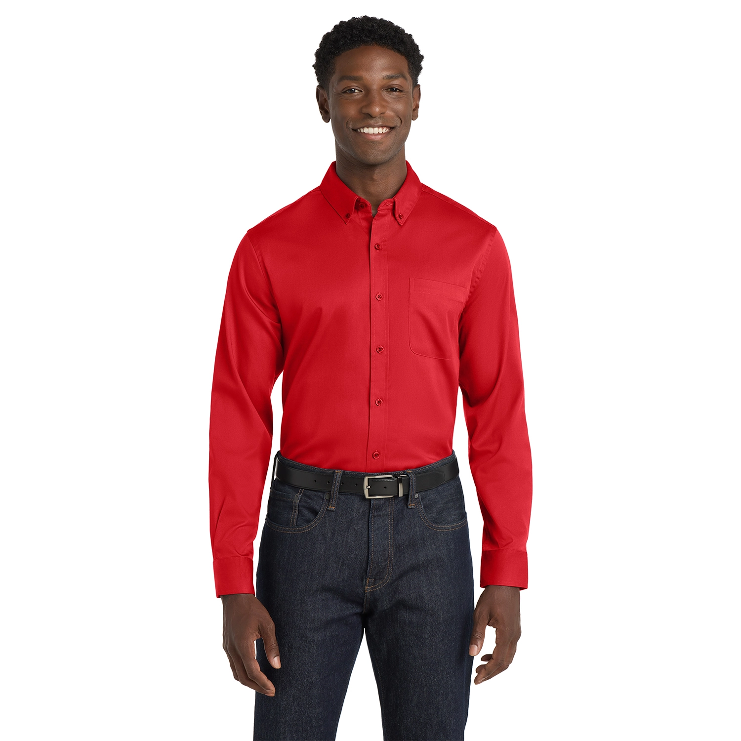 Port Authority Long Sleeve SuperPro React Embroidered Twill Shirt 9