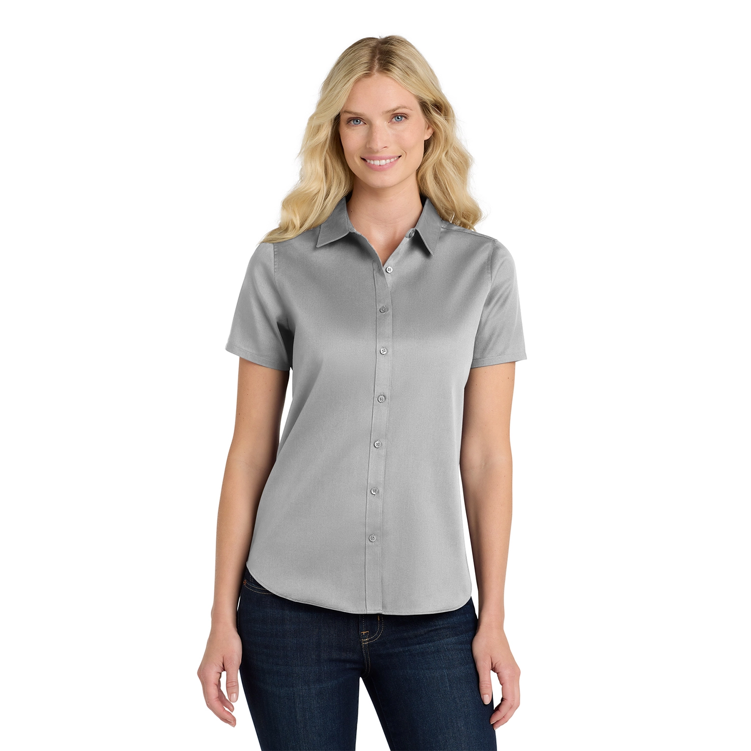 Port Authority Women’s Short Sleeve SuperPro React Embroidered Twill Shirt 6