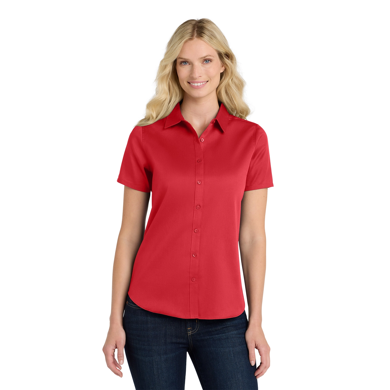 Port Authority Women’s Short Sleeve SuperPro React Embroidered Twill Shirt 9
