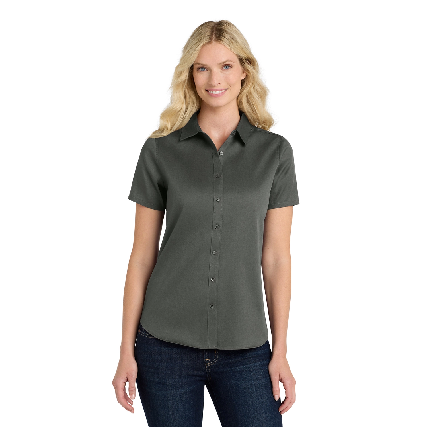 Port Authority Women’s Short Sleeve SuperPro React Embroidered Twill Shirt 10