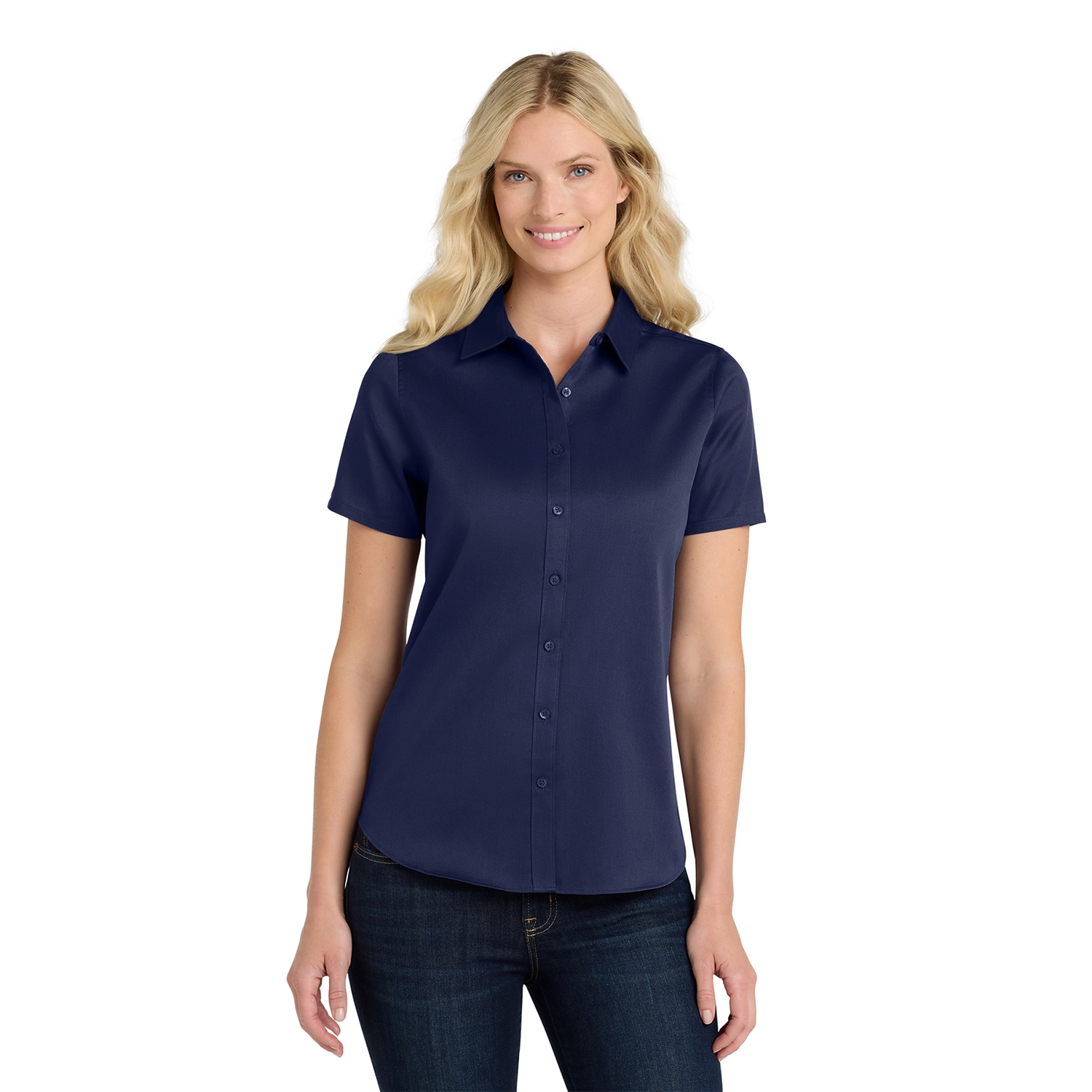 Port Authority Women’s Short Sleeve SuperPro React Embroidered Twill Shirt 11