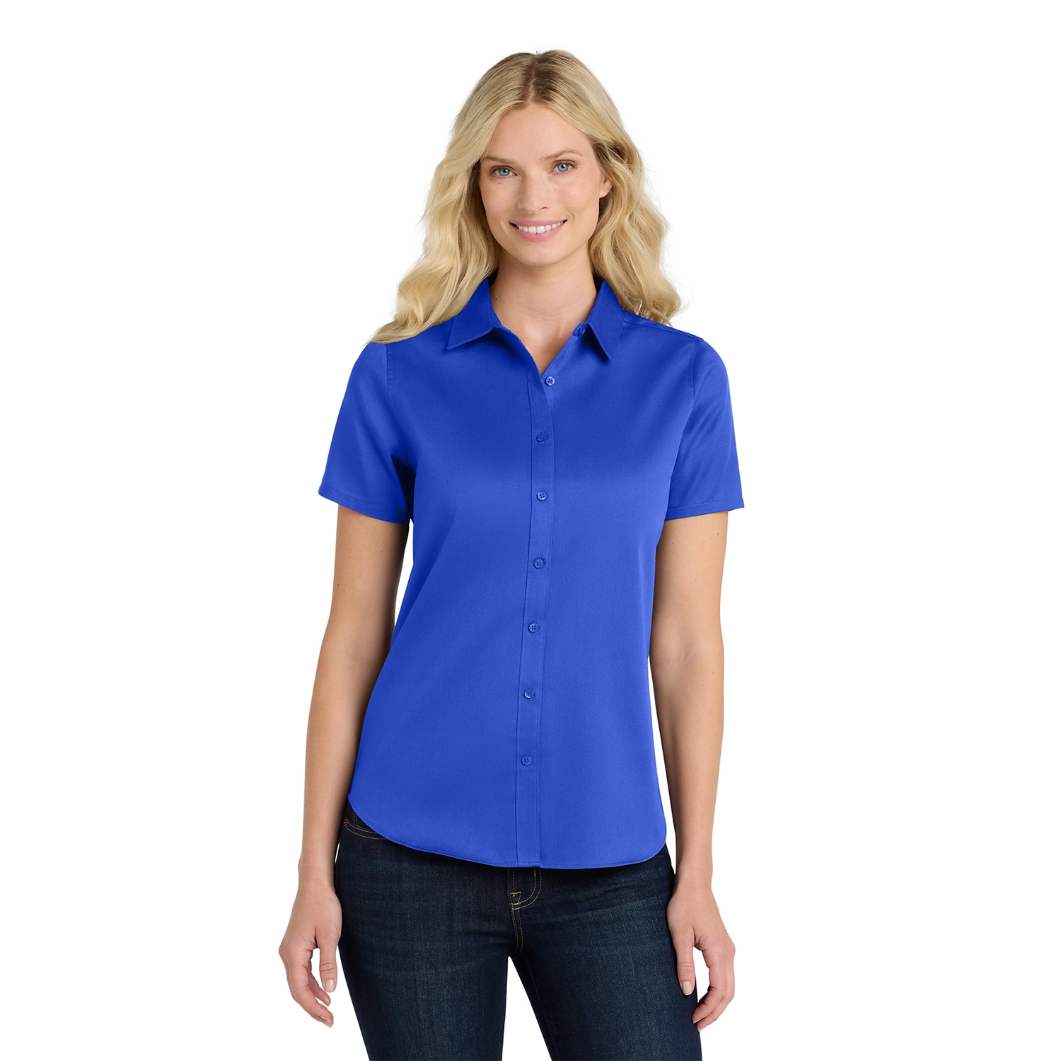 Port Authority Women’s Short Sleeve SuperPro React Embroidered Twill Shirt 12