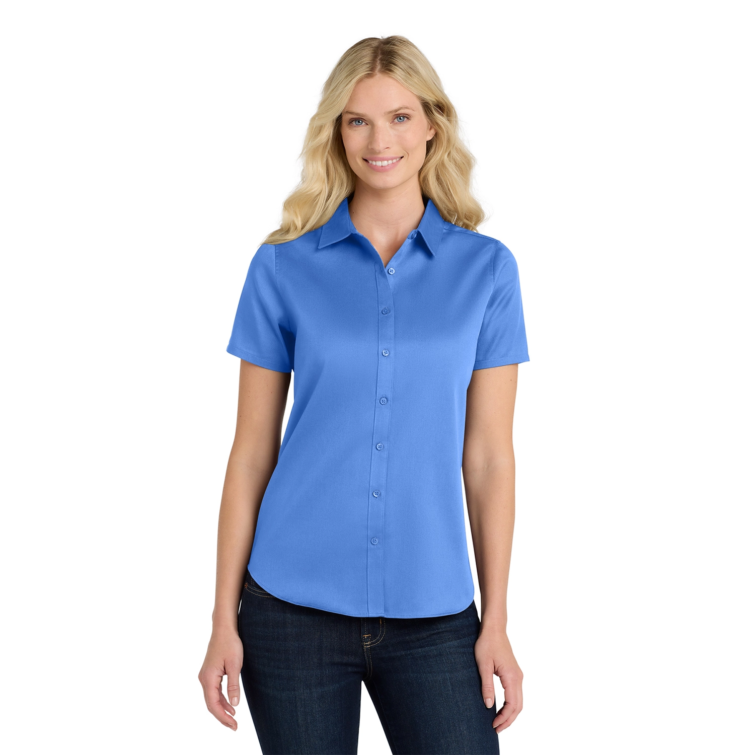 Port Authority Women’s Short Sleeve SuperPro React Embroidered Twill Shirt 13