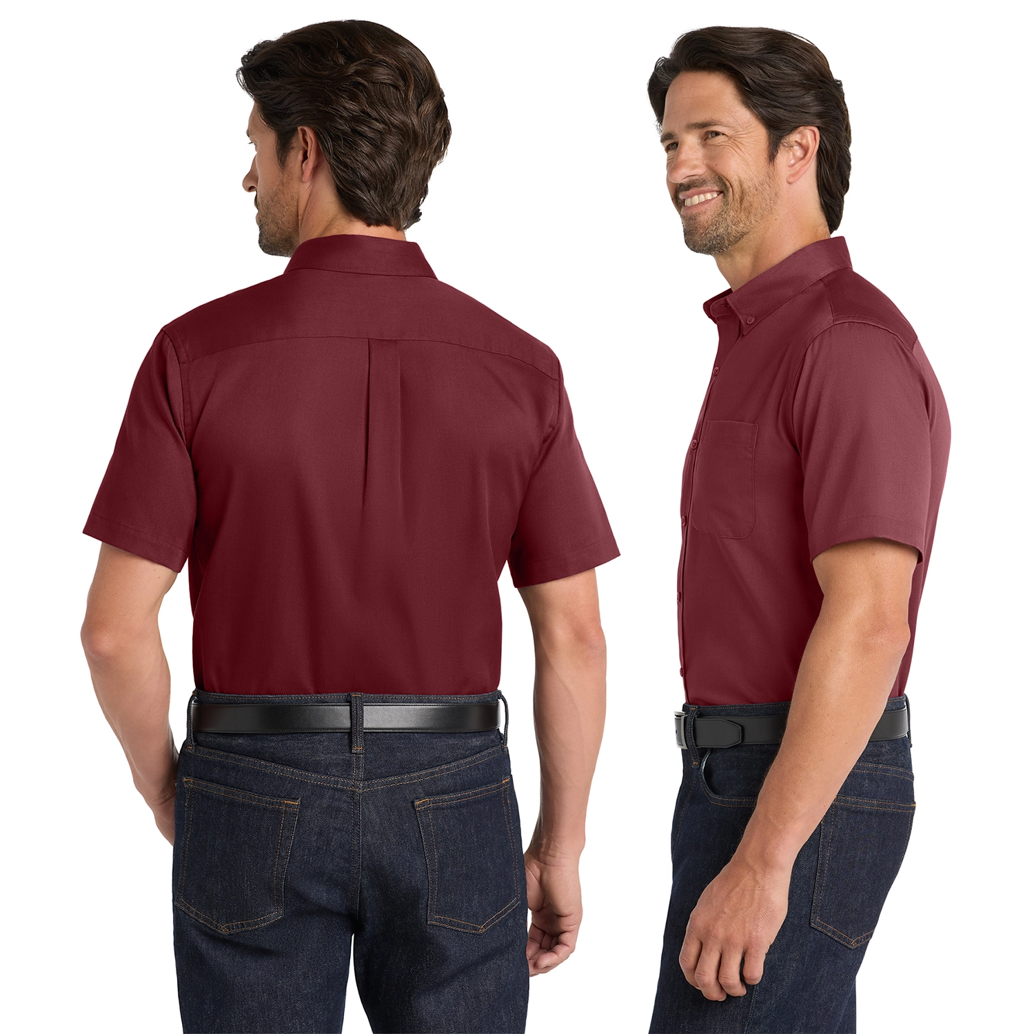 Port Authority Short Sleeve SuperPro React Embroidered Twill Shirt 2