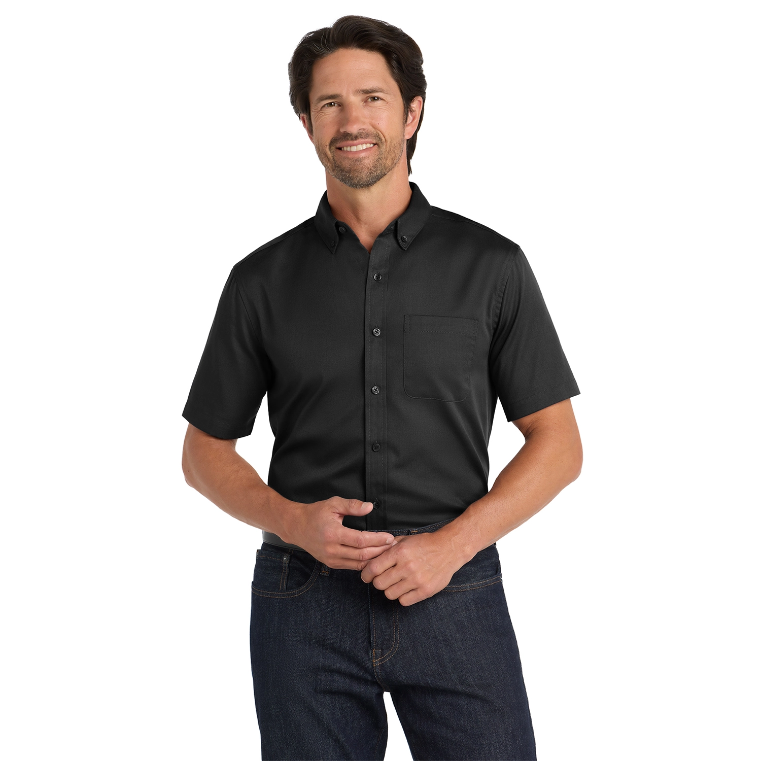 Port Authority Short Sleeve SuperPro React Embroidered Twill Shirt 5