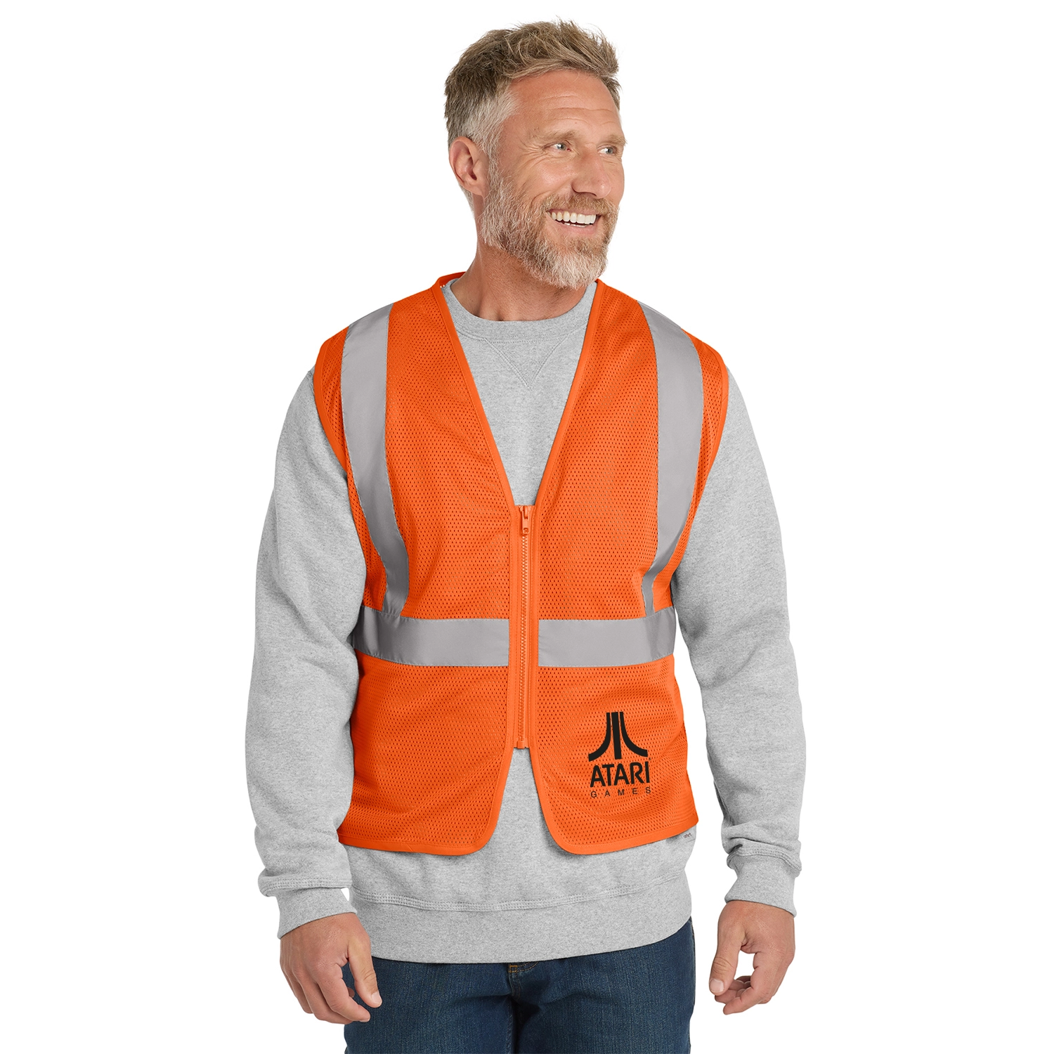 CornerStone Decorated ANSI 107 Class 2 Economy Mesh Zippered Vest