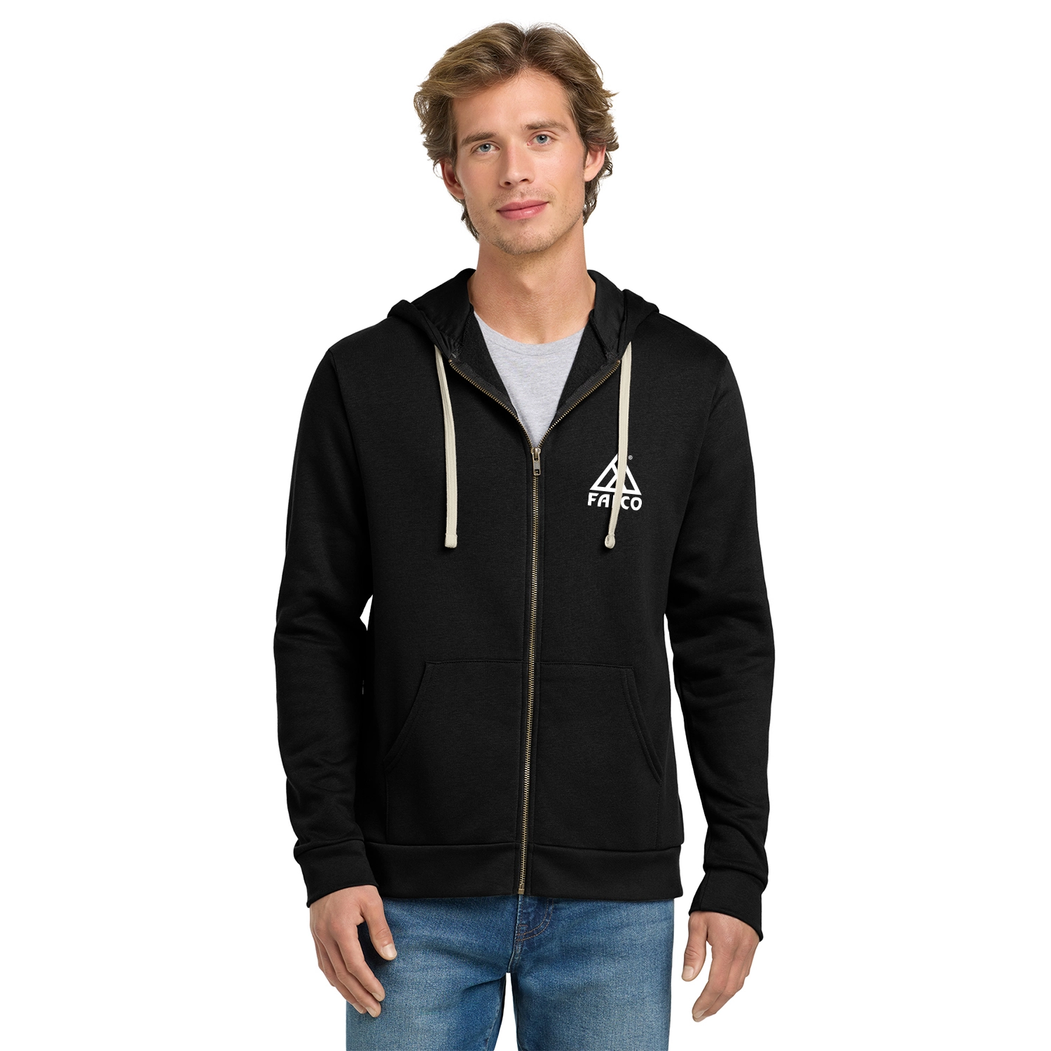 Next Level Apparel Decorated Adult Santa Barbara Zip Hoodie