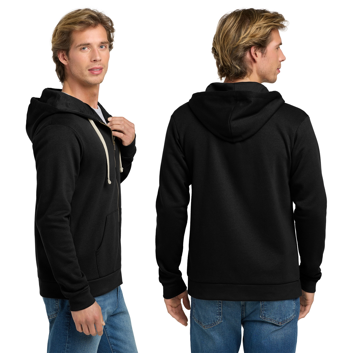 Next Level Apparel Decorated Adult Santa Barbara Zip Hoodie 2