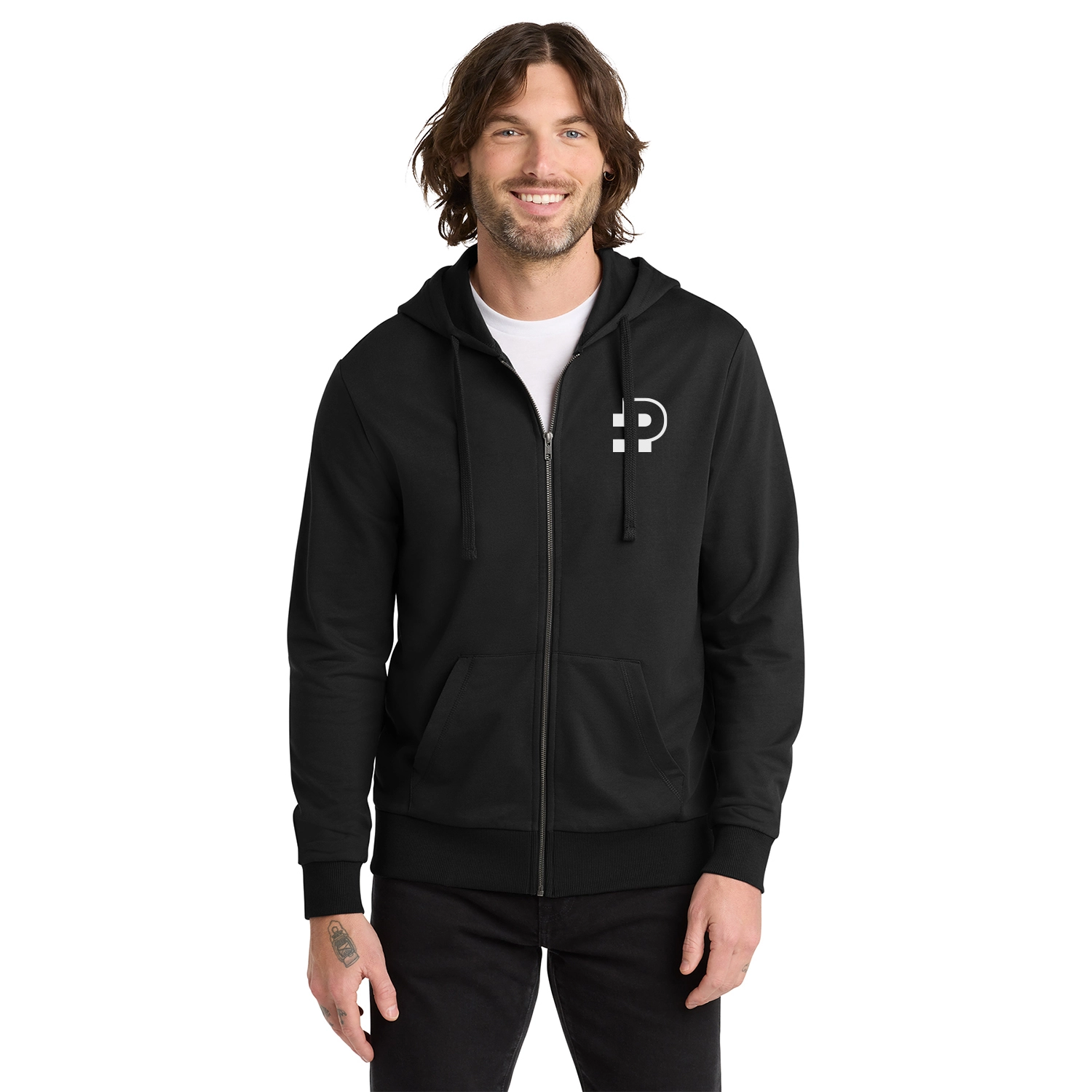Allmade Decorated Unisex Organic French Terry Full-Zip Hoodie