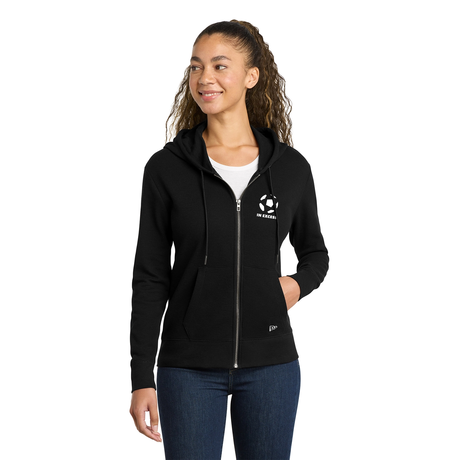 New Era Decorated Women's Thermal Full-Zip Hoodie