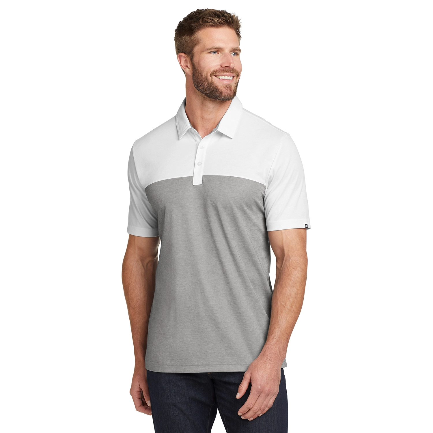 TravisMathew Oceanside Blocked Embroidered Polo 4