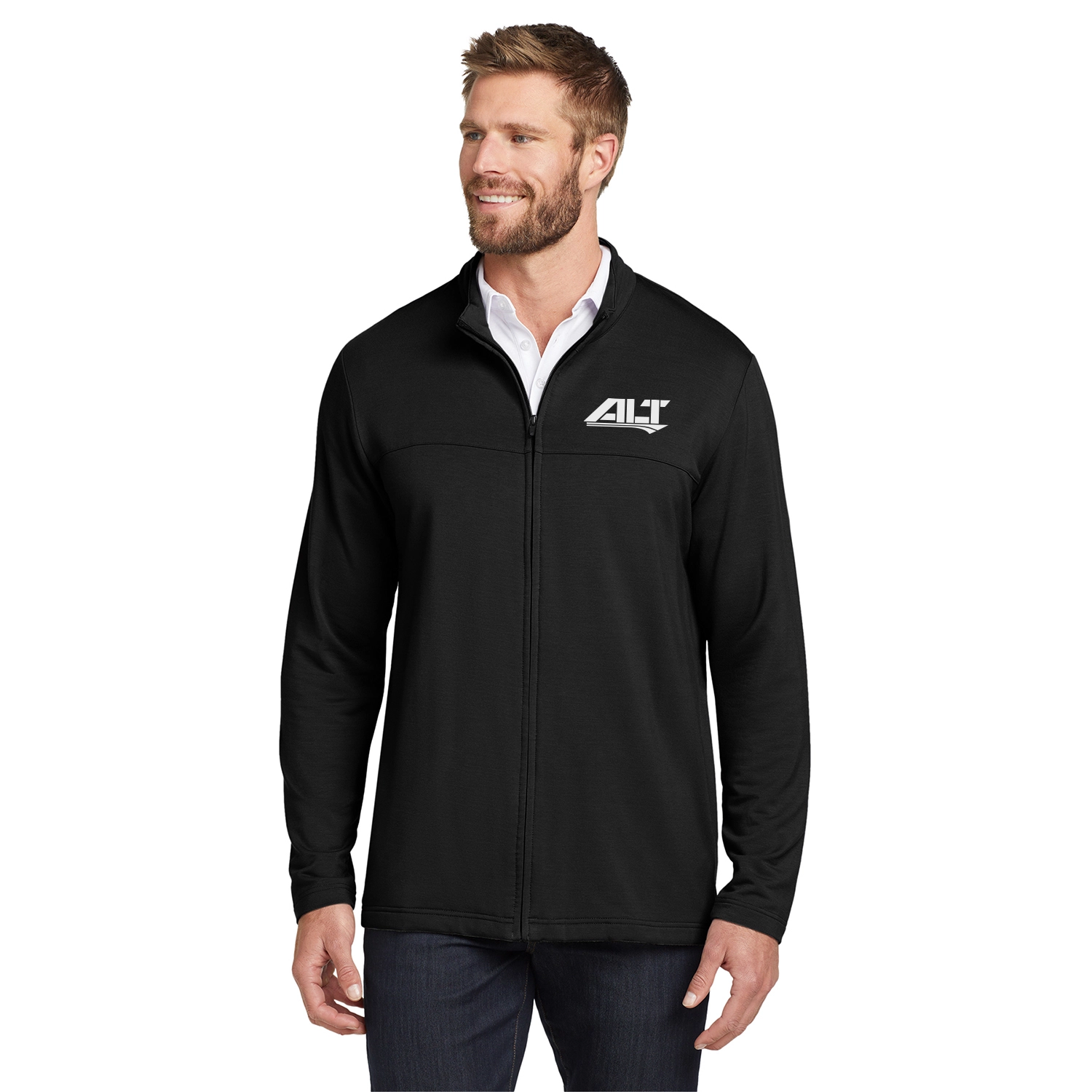 TravisMathew Newport Embroidered Full-Zip Fleece