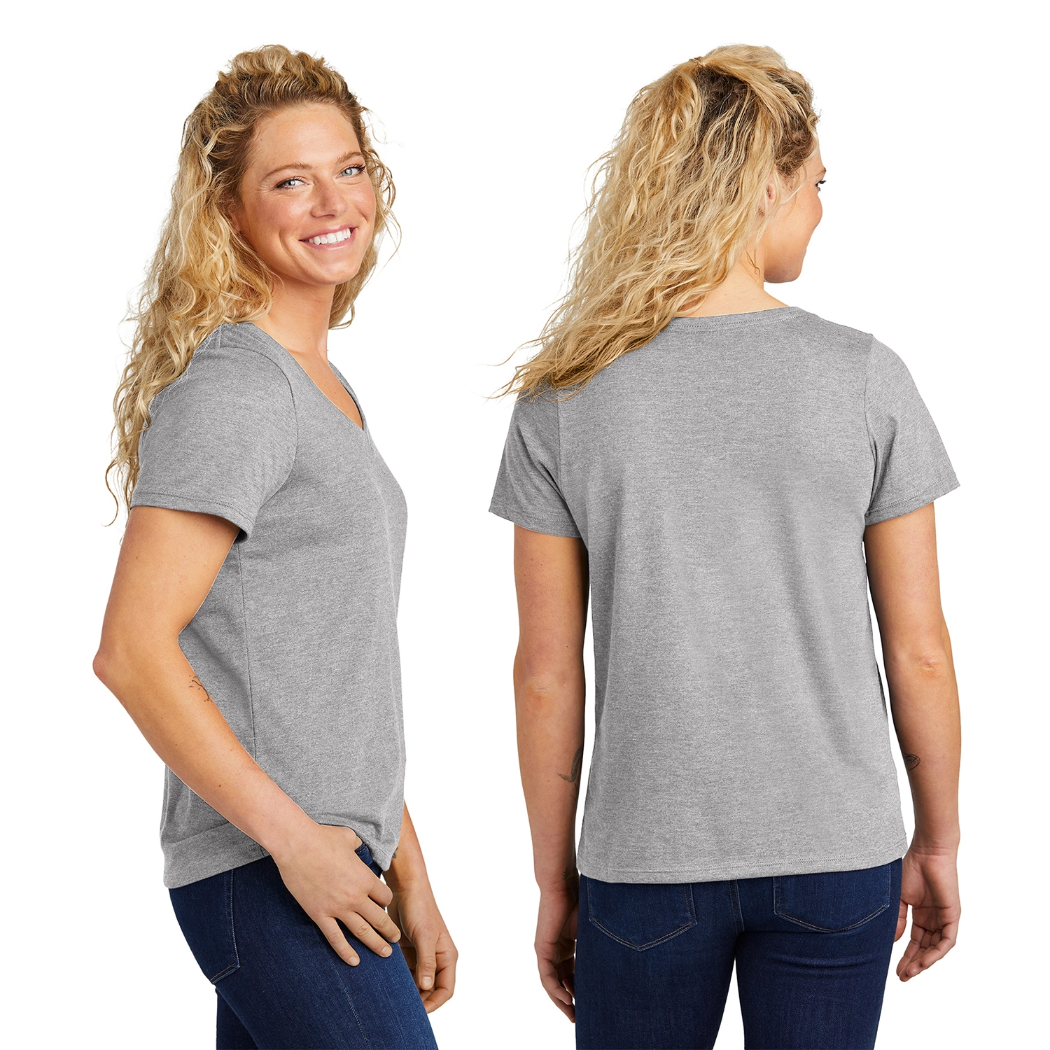 Volunteer Knitwear Decorated Women’s Daily V-Neck Tee