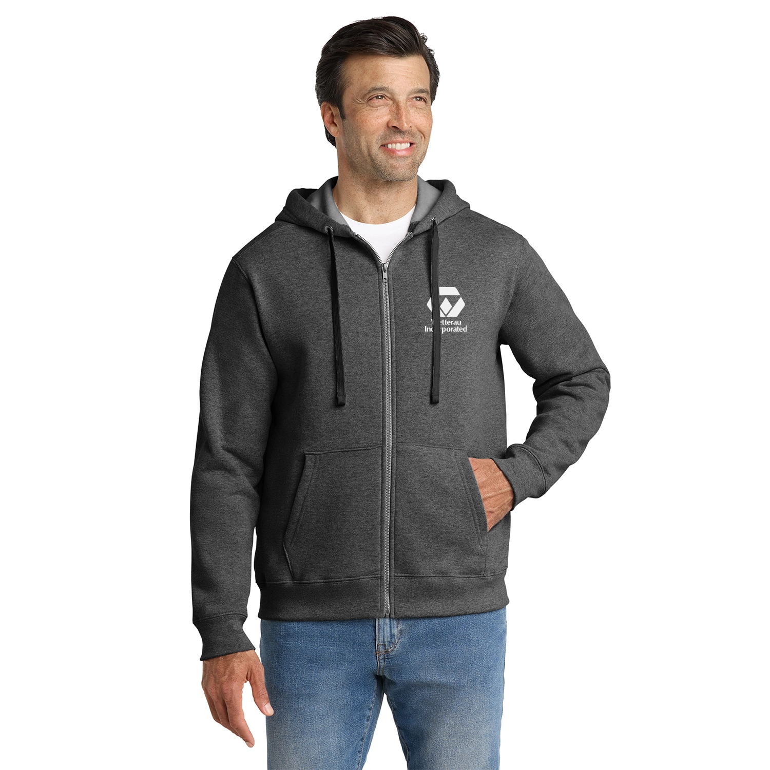 Volunteer Knitwear Decorated Chore Fleece Full-Zip Hoodie