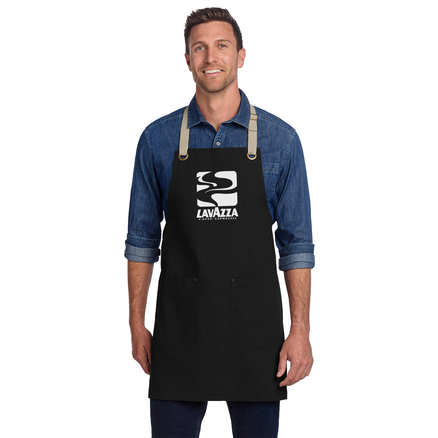 Port Authority Decorated Canvas Full-Length Two-Pocket Apron