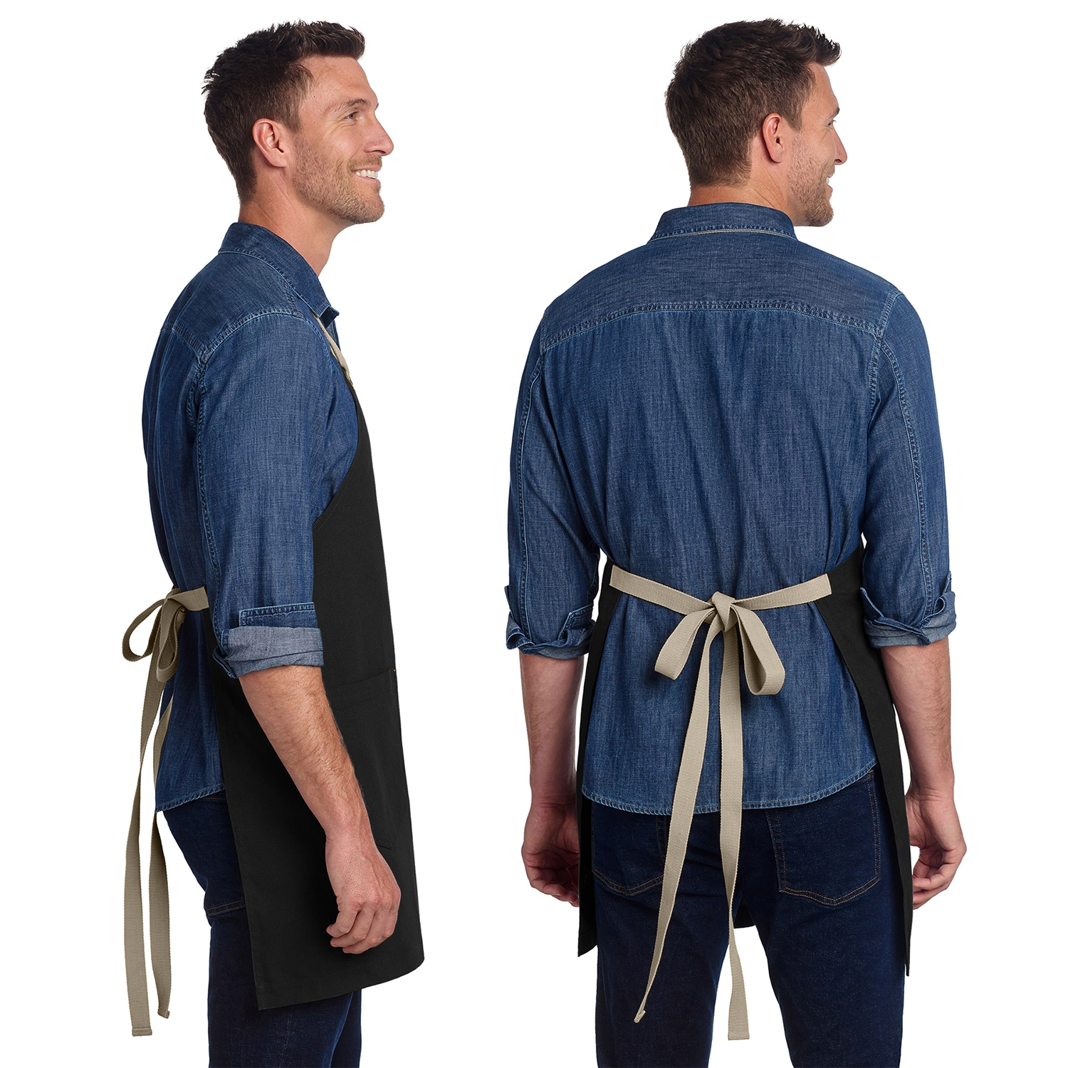 Port Authority Decorated Canvas Full-Length Two-Pocket Apron 2