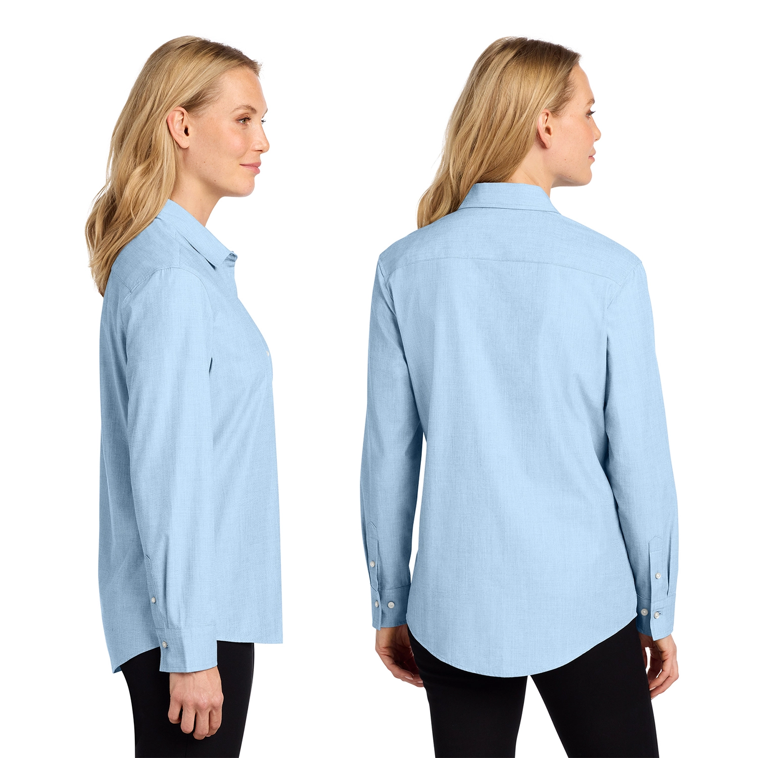 Mercer+Mettle Women’s Long Sleeve Stretch Embroidered Woven Shirt 2