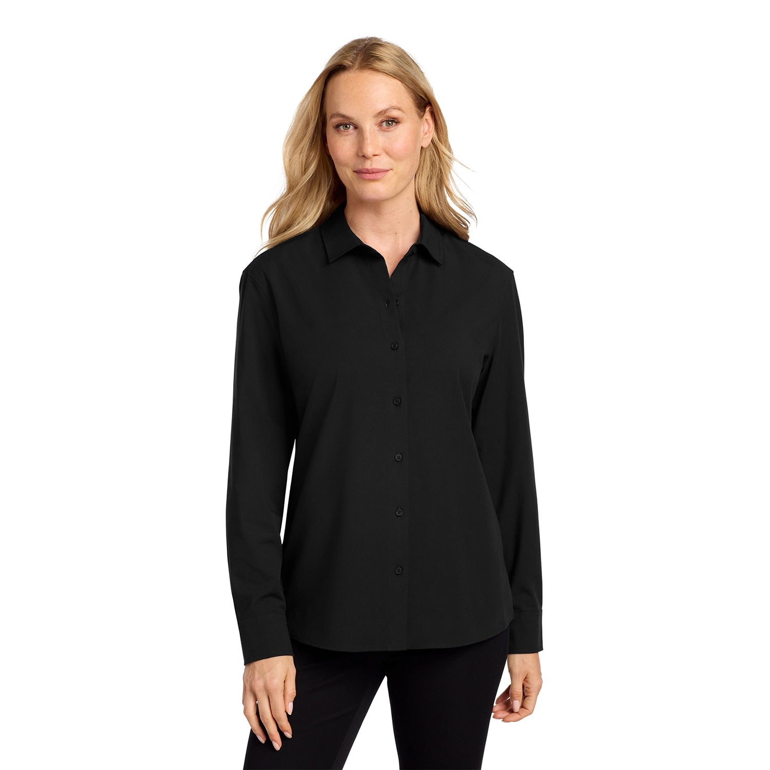 Mercer+Mettle Women’s Long Sleeve Stretch Embroidered Woven Shirt 3