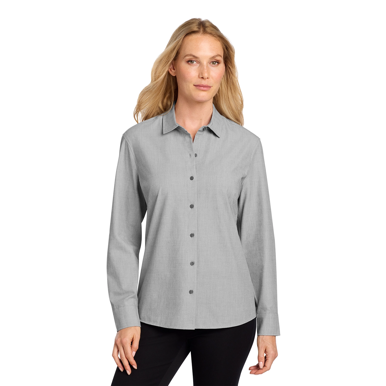 Mercer+Mettle Women’s Long Sleeve Stretch Embroidered Woven Shirt 4