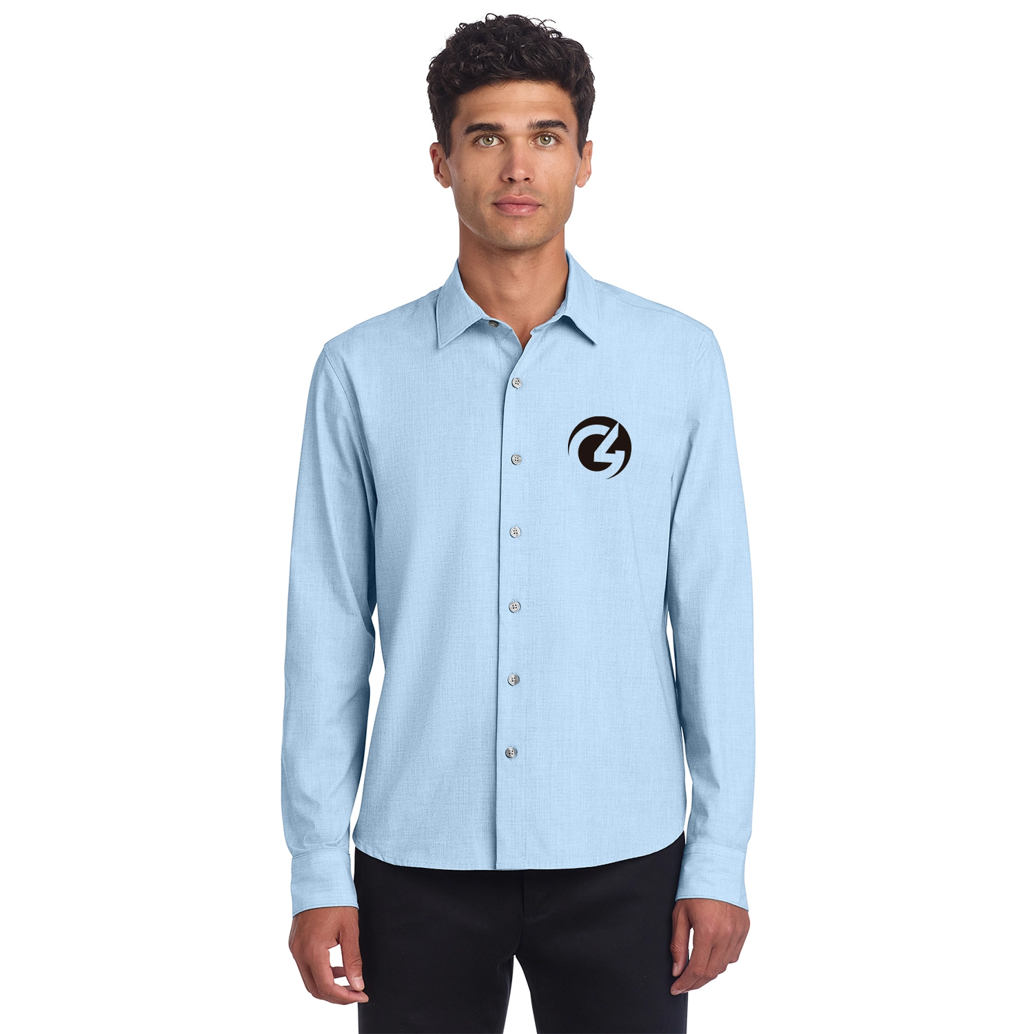 Mercer+Mettle Long Sleeve Stretch Embroidered Woven Shirt