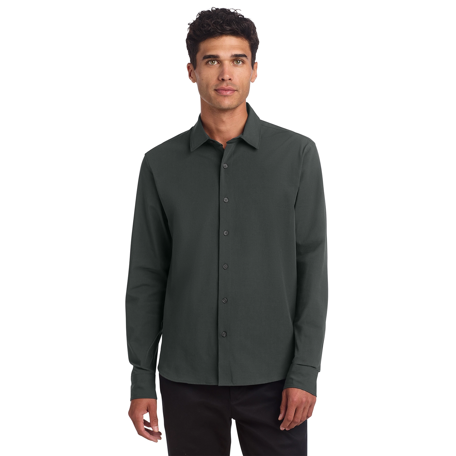 Mercer+Mettle Long Sleeve Stretch Embroidered Woven Shirt 3