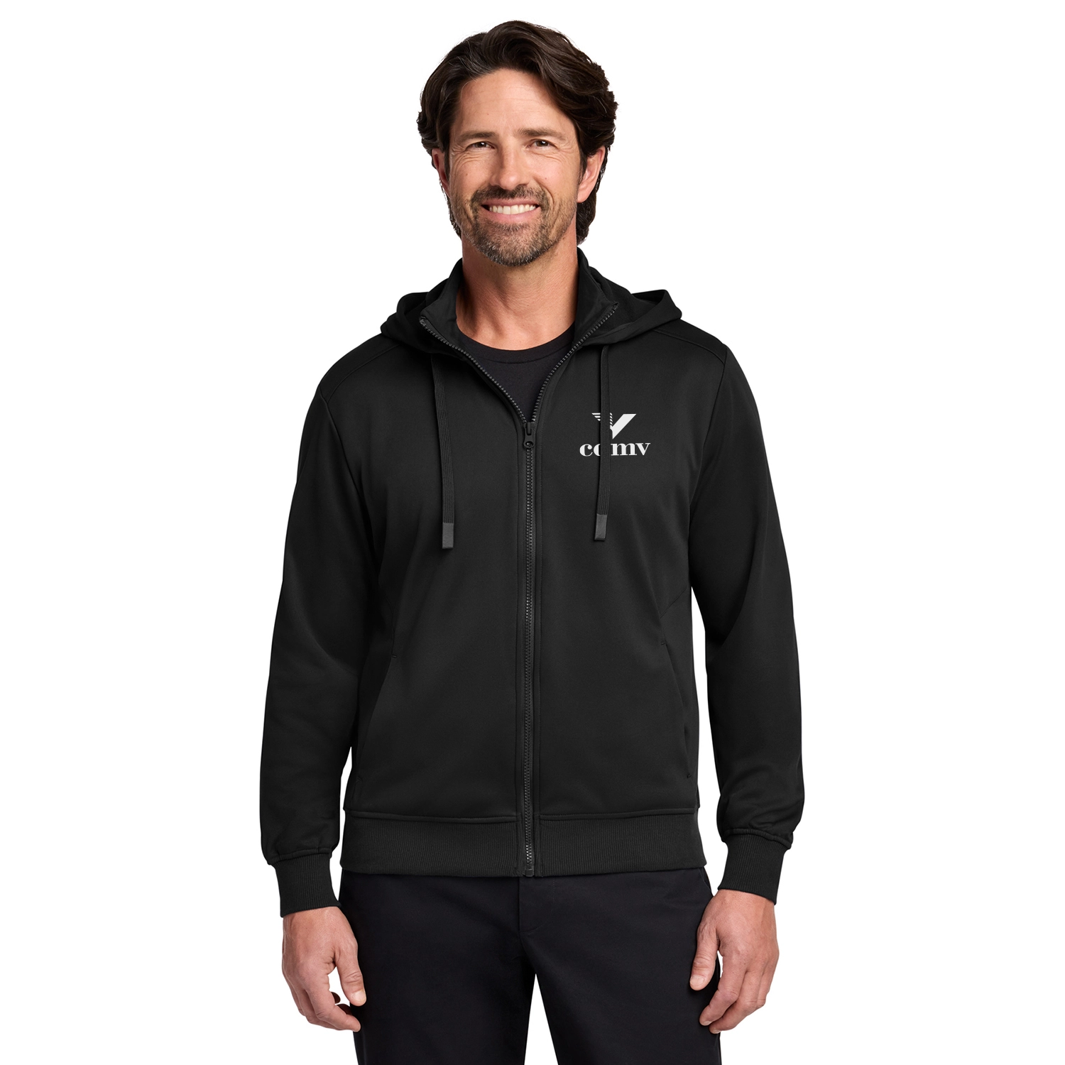 Port Authority Smooth Fleece Embroidered Hooded Jacket