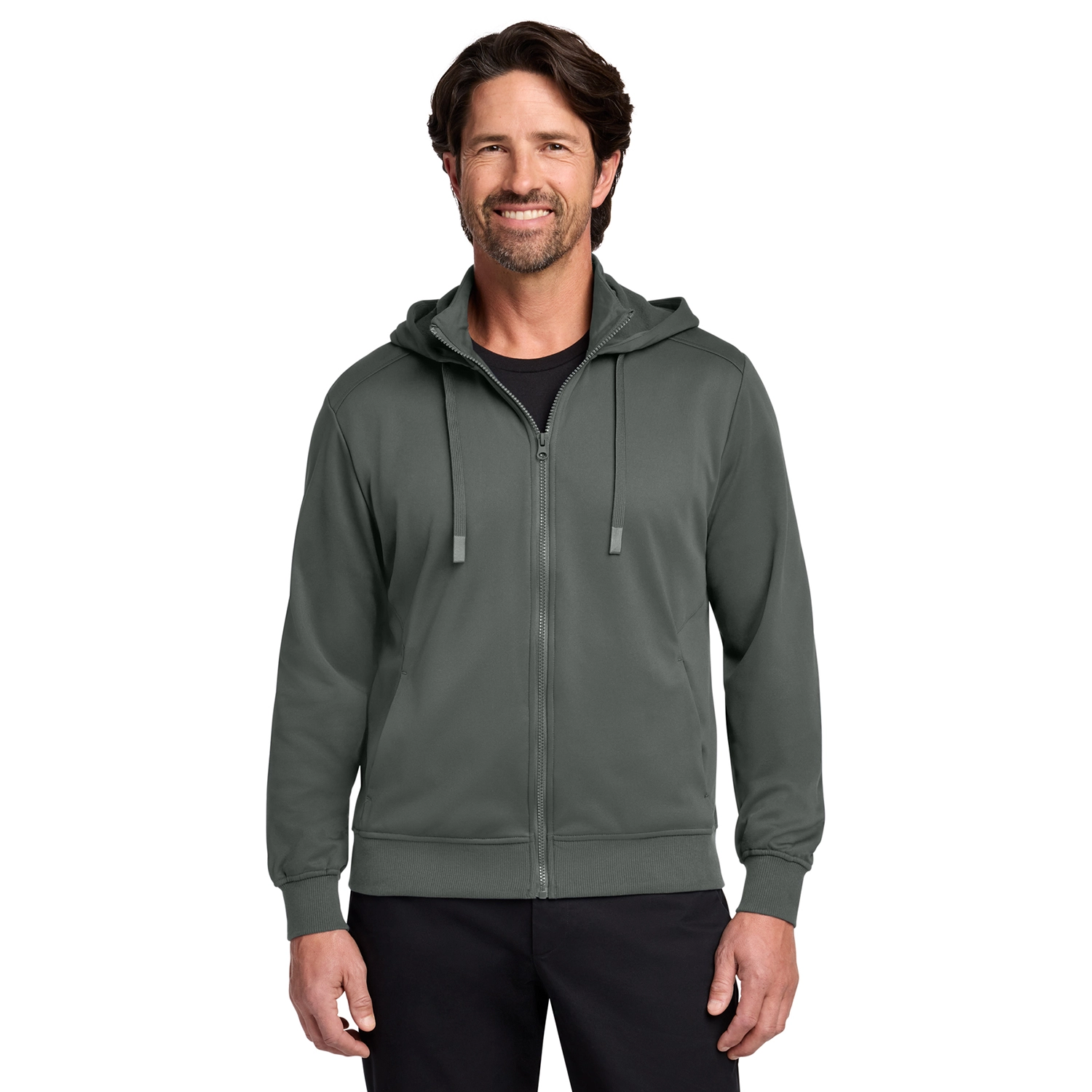 Port Authority Smooth Fleece Embroidered Hooded Jacket 3