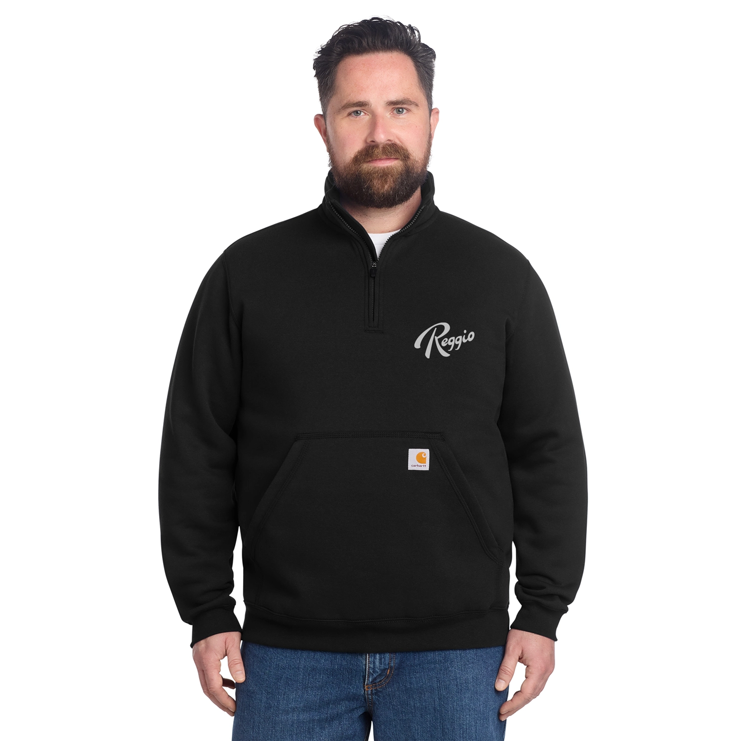 Carhartt Midweight 1/4-Zip Mock Neck Embroidered Sweatshirt