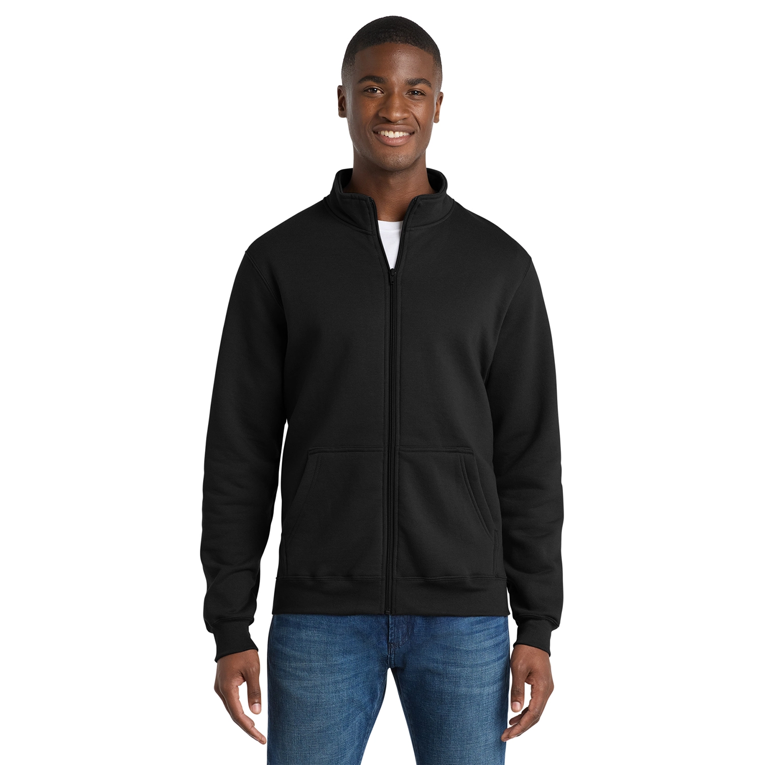 Port & Co Core Fleece Cadet Full-Zip Embroidered Sweatshirt 6