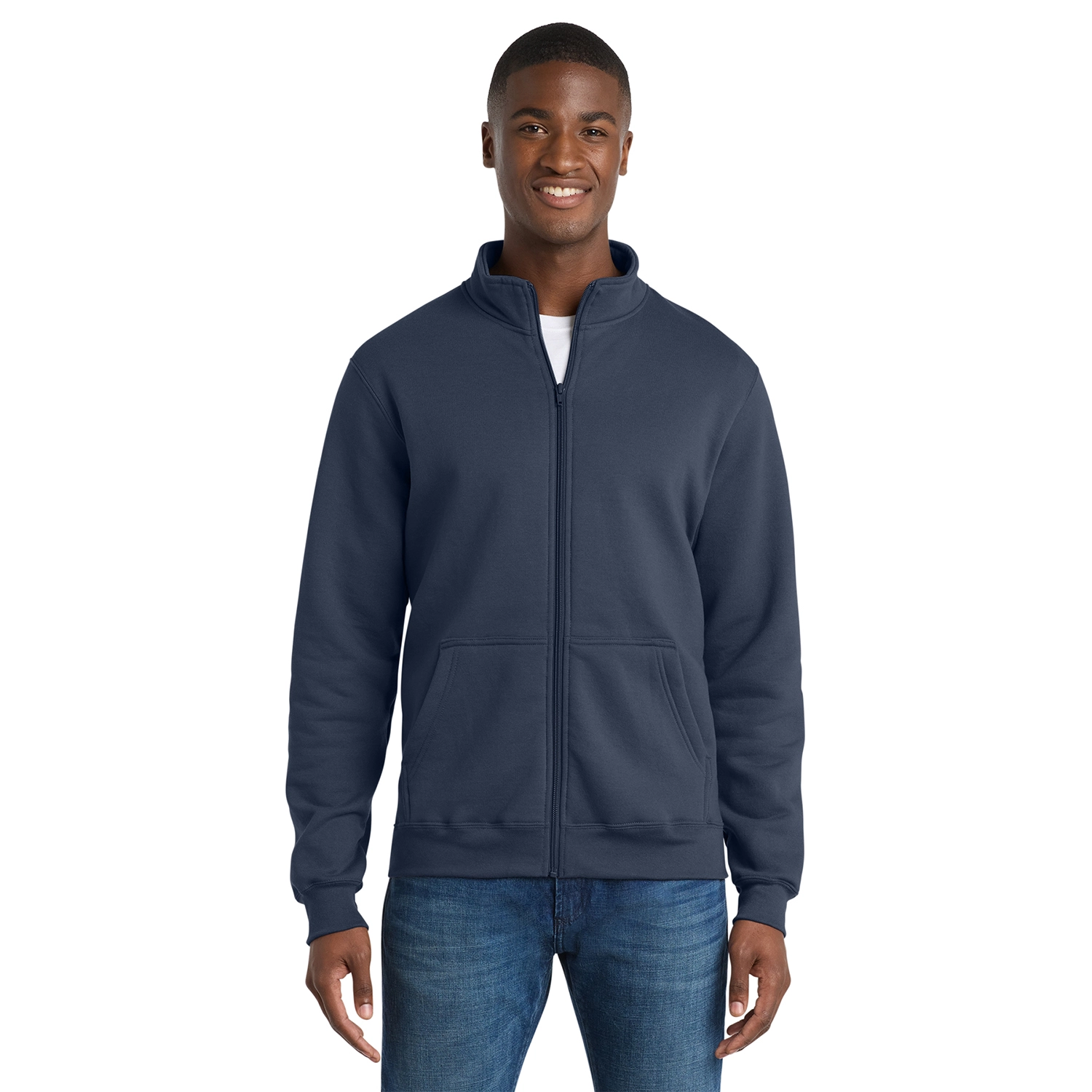 Port & Co Core Fleece Cadet Full-Zip Embroidered Sweatshirt 7