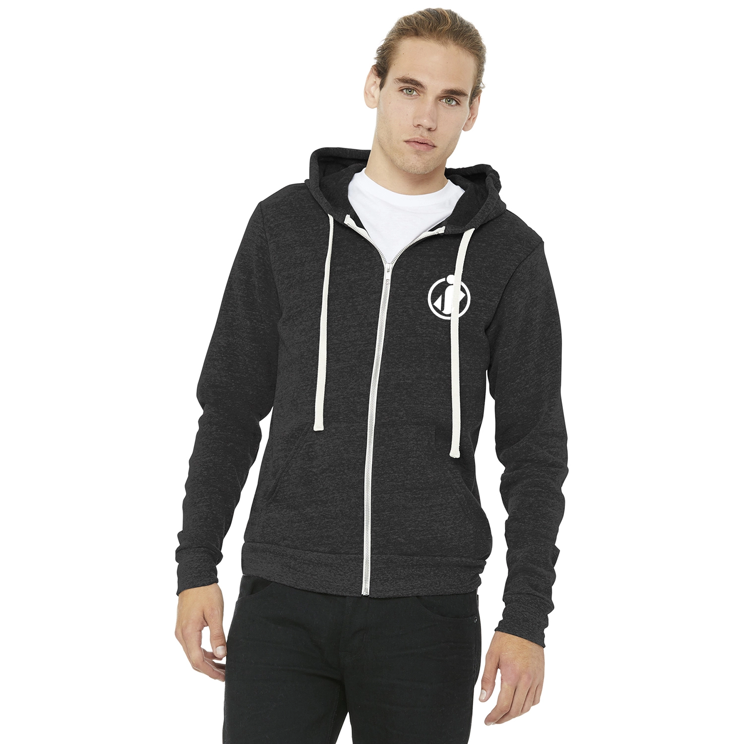 BELLA+CANVAS Decorated Unisex Triblend Sponge Fleece Full-Zip Hoodie