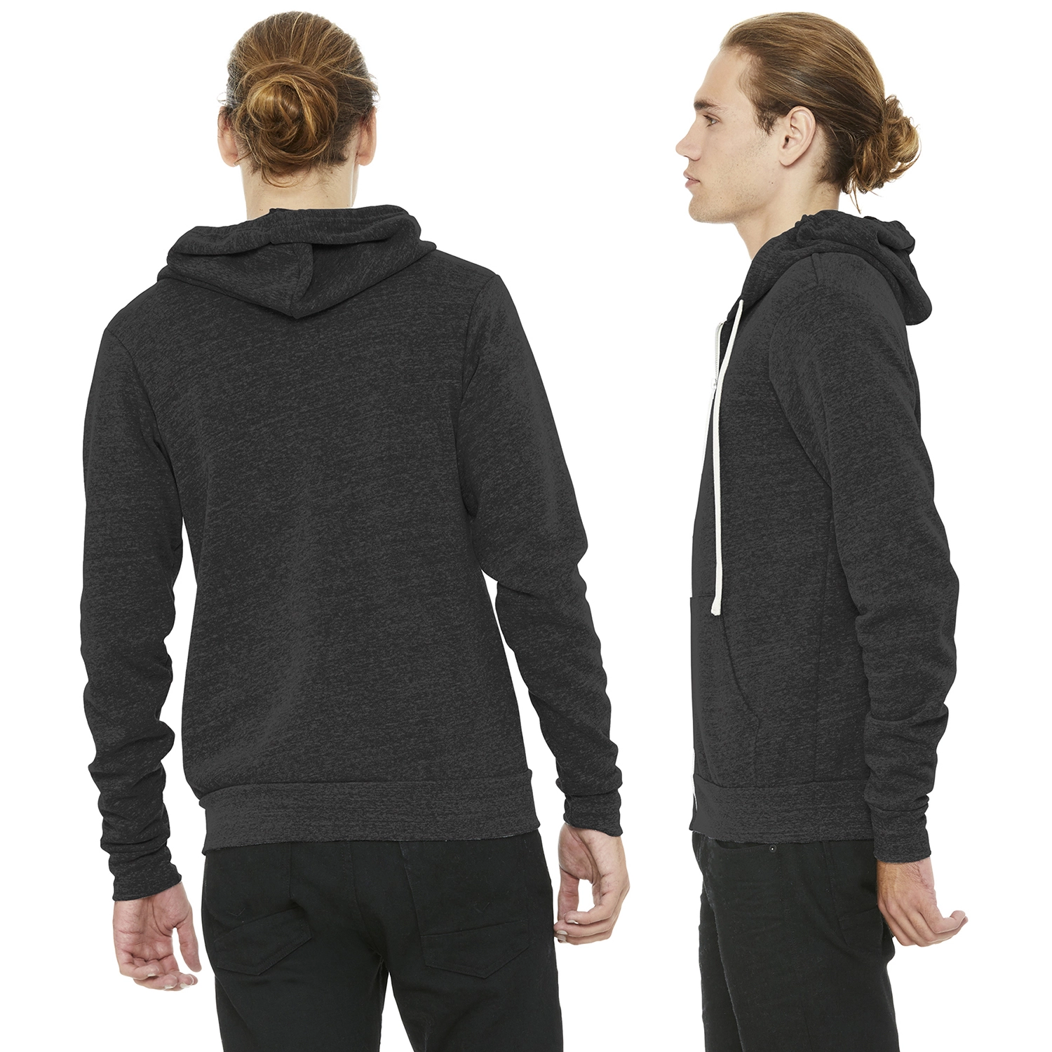BELLA+CANVAS Decorated Unisex Triblend Sponge Fleece Full-Zip Hoodie