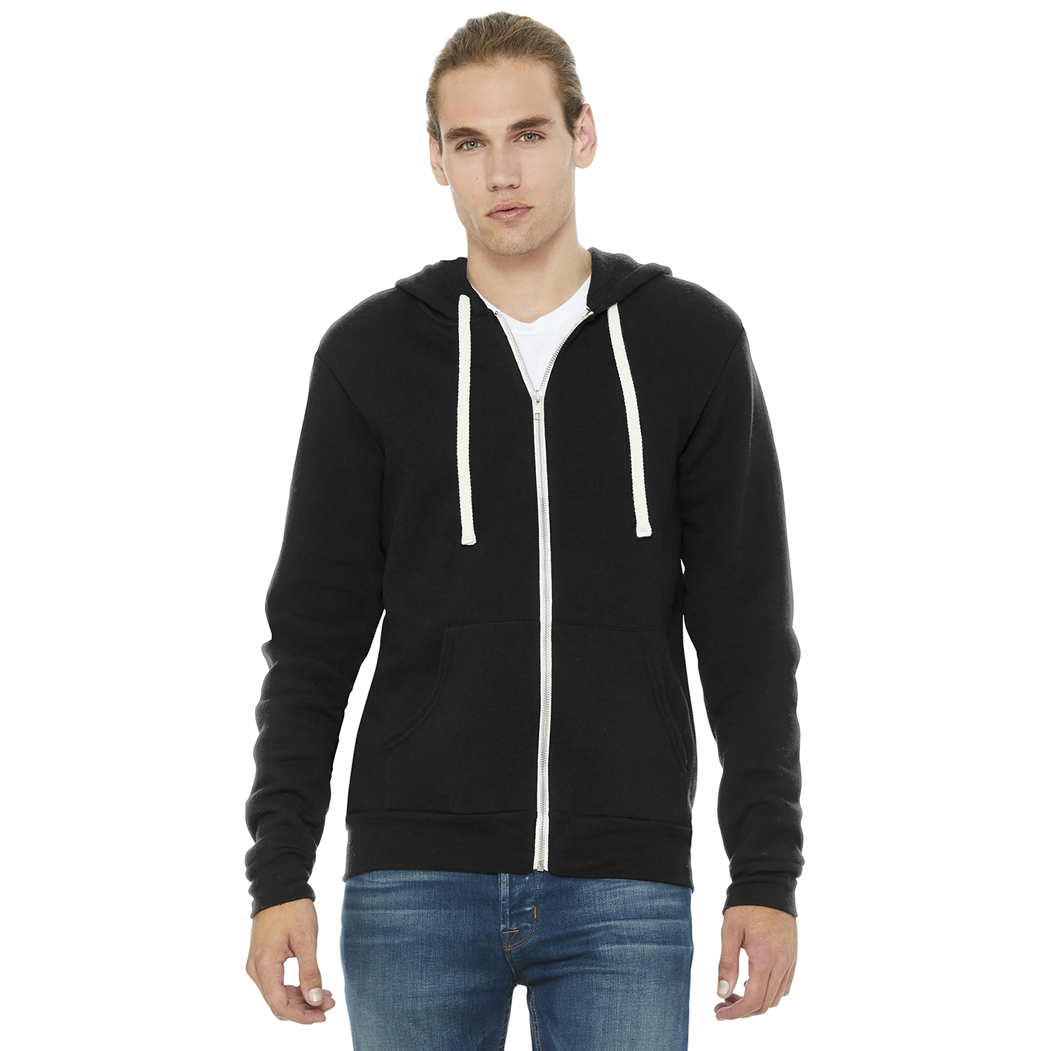 BELLA+CANVAS Decorated Unisex Triblend Sponge Fleece Full-Zip Hoodie 4
